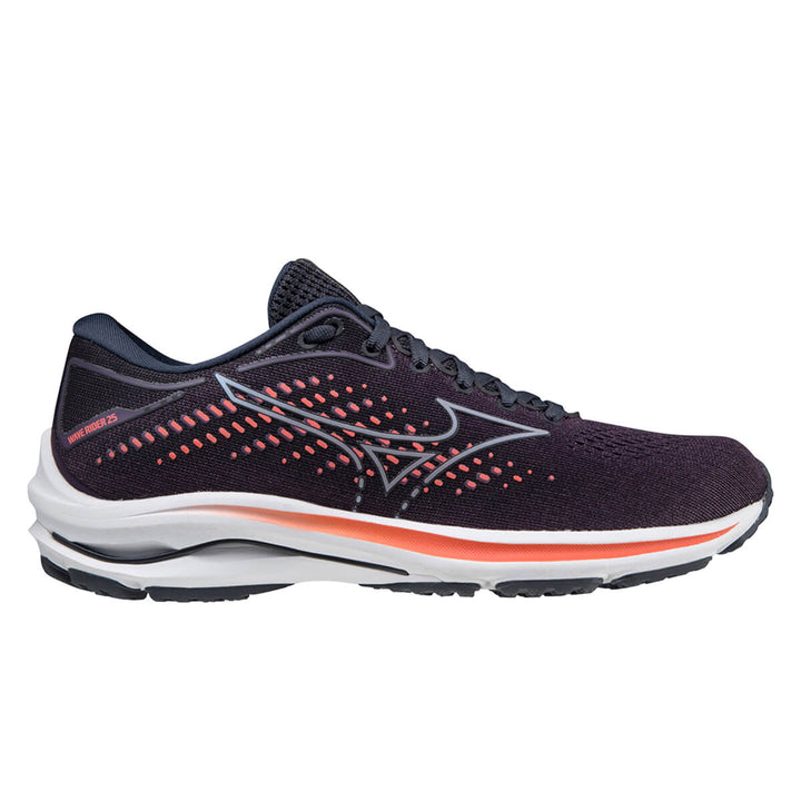 Mizuno Wave Rider 25 Womens | Mgrape/dgray/livingcoral