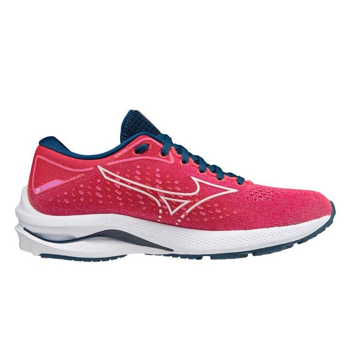 Mizuno Wave Rider 25 Womens | Phloxpink/wht/gsea