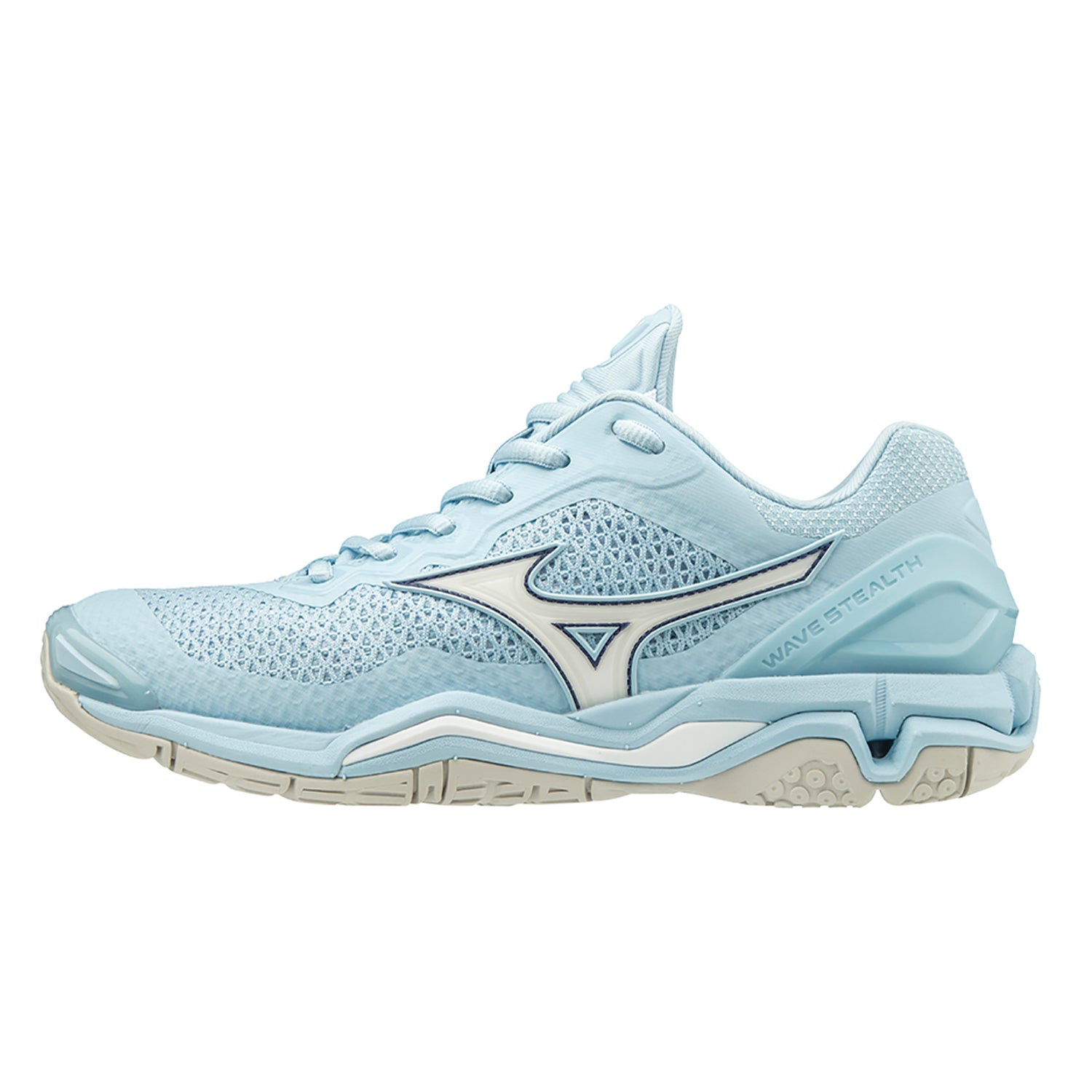 Mizuno Wave Stealth V Nb Womens Cool Blue White Alexandra Sports