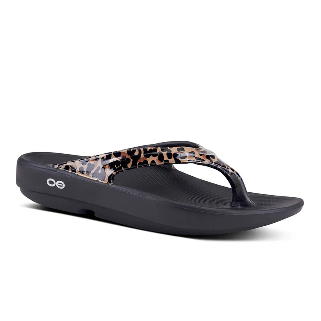 Oofos Oolala Ltd Flip Flop | Leopard
