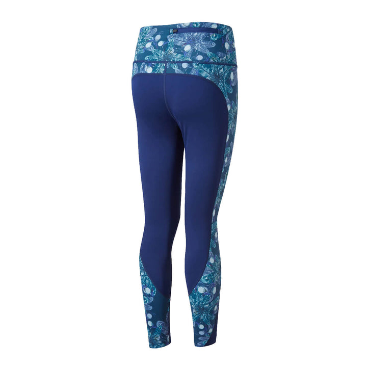 Ronhill Life Sculpt Crop Tight Womens | Deep Blue Botanical