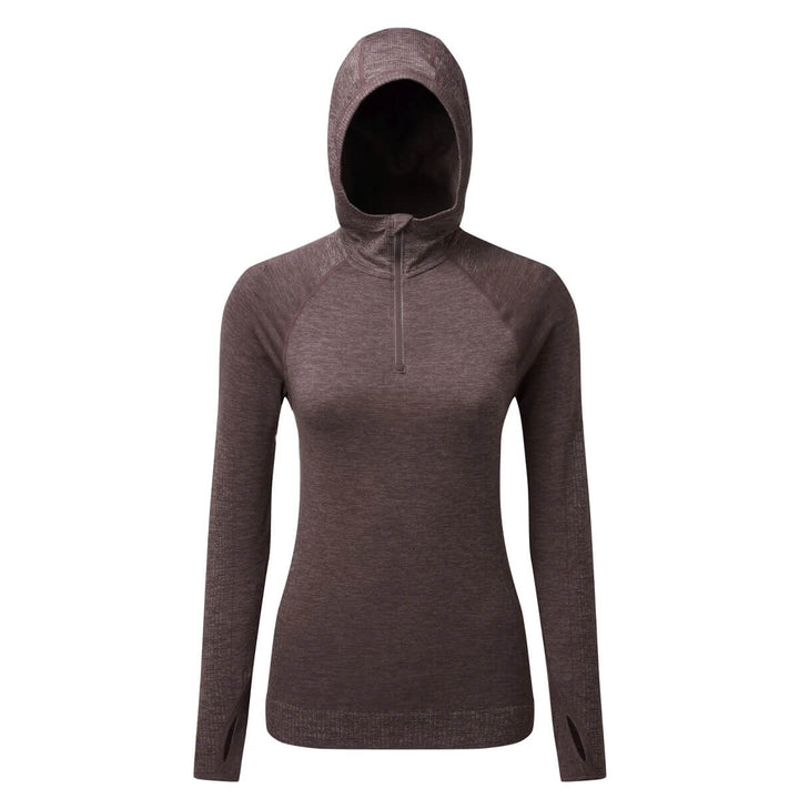 Ronhill Life Seamless Hoodie Womens | Cocoa