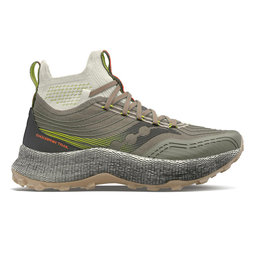 Saucony Endorphin Trail Mid Mens | Olive/black