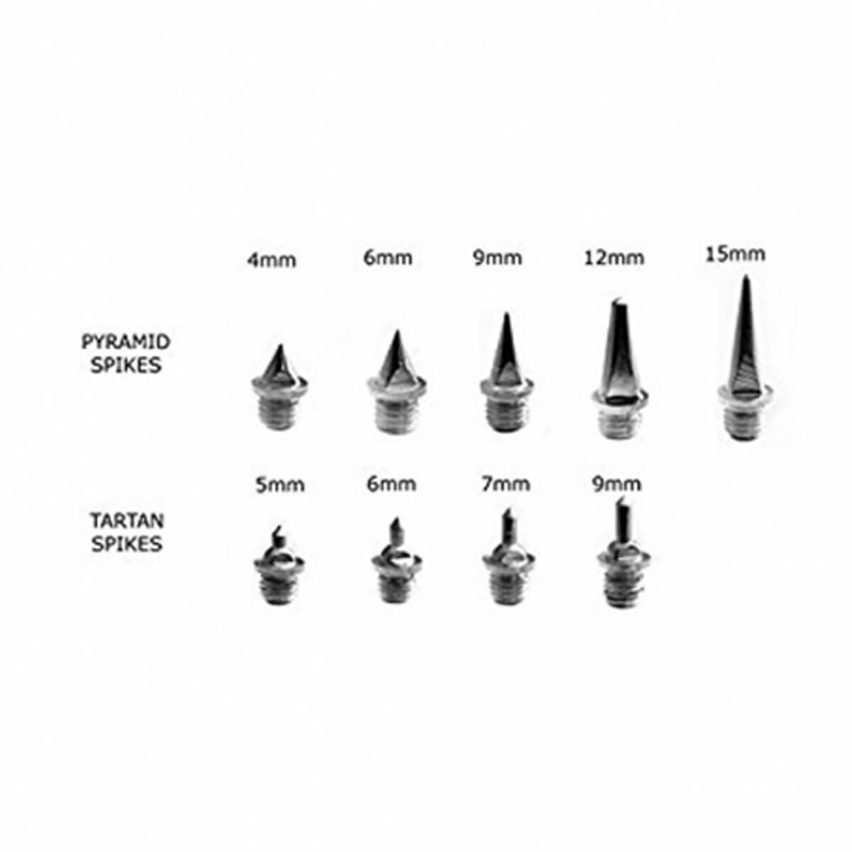 Pointes Precision 6MM pyramid spikes - 12 pcs 