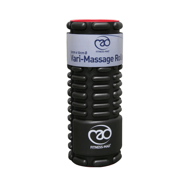 Fitness Mad Vari-Massage Roller 32cm X 12cm Black